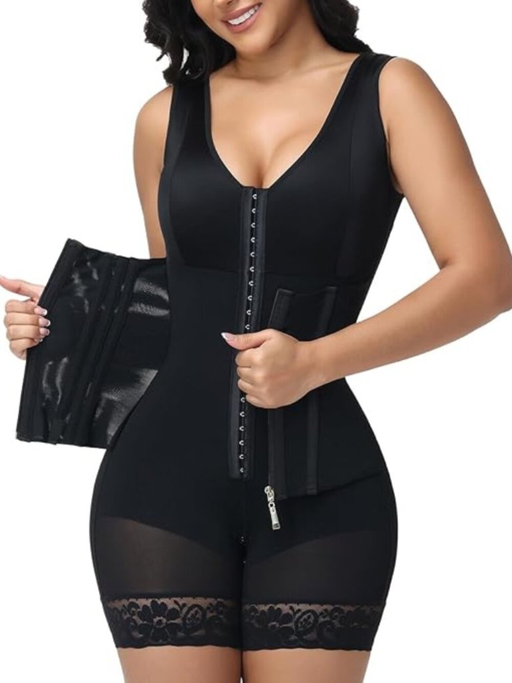 Fajas Colombianas Shapewear Tummy Control Body Shaper with Adj Strap